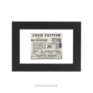 🔴 Louis Vuitton Antique Vintage Newsprint Ad - LIBRARY TRUNK